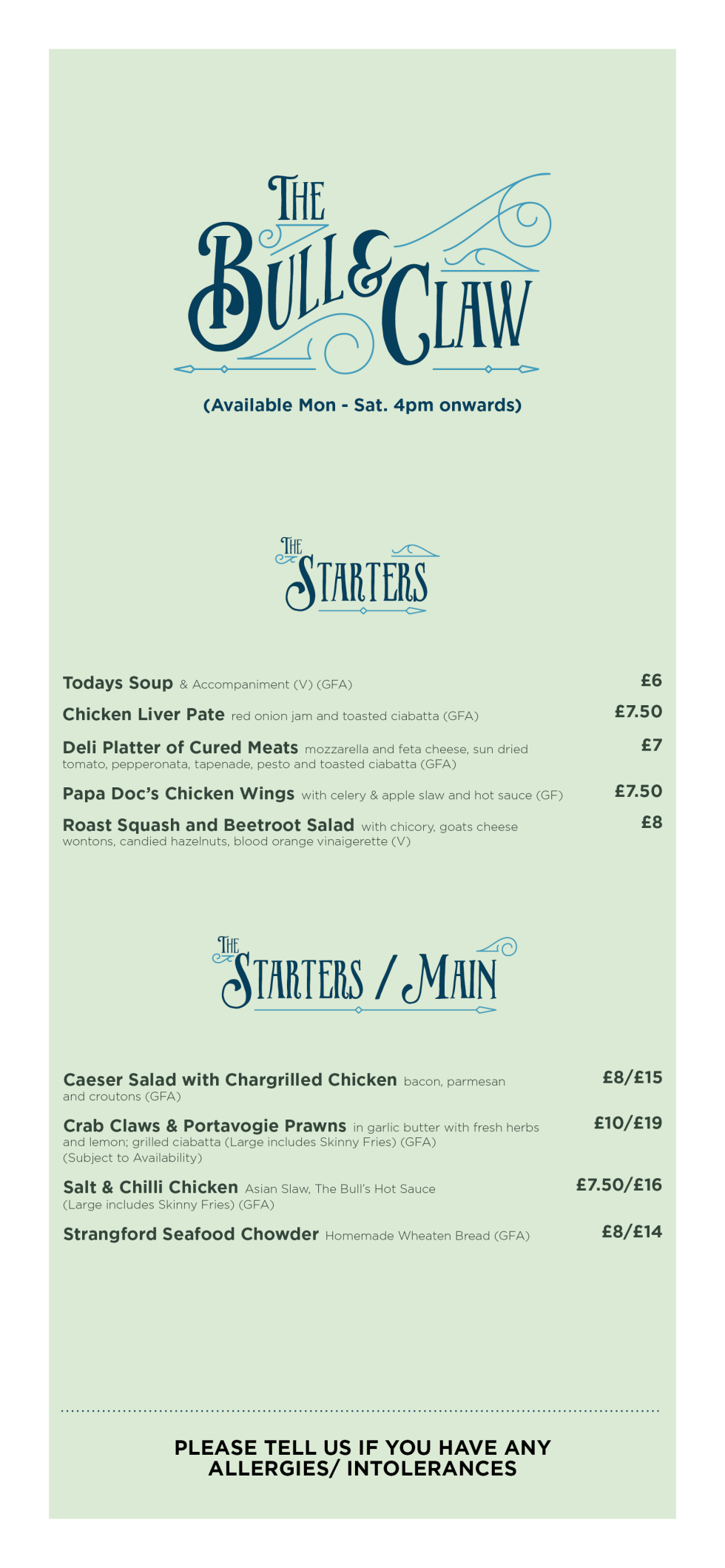 The Bull & Claw Restaurant in Newtownards, Northern Ireland